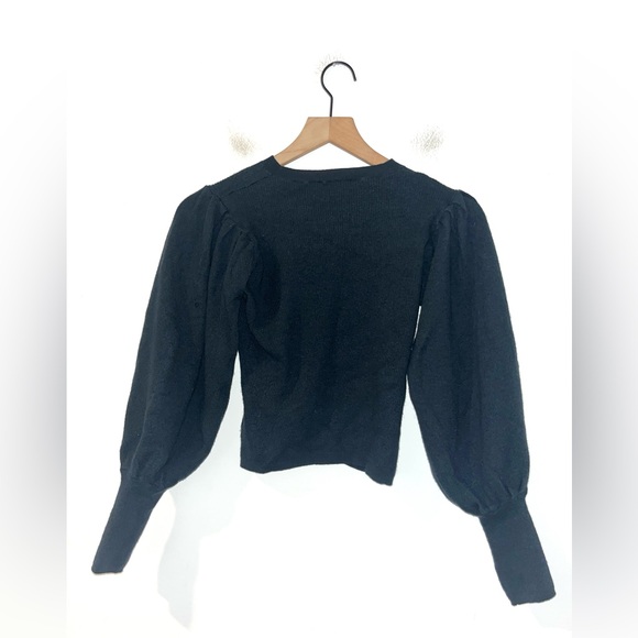 ULLA JOHNSON Balloon Sleeve Merino Wool Sweater - Picture 6 of 8